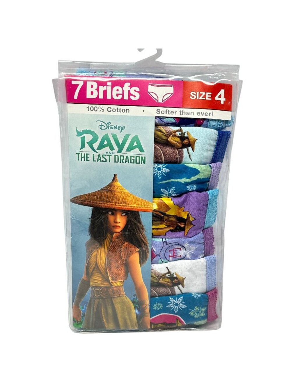 Disney Raya And The Last Dragon Girls Cotton Briefs Size 4 7 Pair Pack